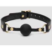 Черный кляп-шар Bound to You Faux Leather Ball Gag - Fifty Shades of Grey - купить с доставкой в Вологде