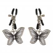 Зажимы на соски с бабочками Butterfly Nipple Clamps - Pipedream - купить с доставкой в Вологде
