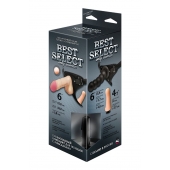 Черный пояс для женщин BEST SELECT с 3 насадками - LOVETOY (А-Полимер) - купить с доставкой в Вологде