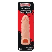Телесная насадка EXTENDER WITH BALL STRAP 5.5 - 14 см. - Dream Toys - в Вологде купить с доставкой