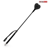 Черный стек с наконечником-сердечком - 54 см. - Notabu - купить с доставкой в Вологде