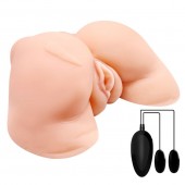 Телесная вибровагина Julie с 2 рабочими отверстиями - Baile - в Вологде купить с доставкой