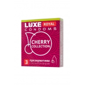 Презервативы с ароматом вишни LUXE Royal Cherry Collection - 3 шт. - Luxe - купить с доставкой в Вологде