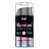 Жидкий интимный гель с эффектом вибрации Vibration! Bubble Gum - 15 мл. - INTT - купить с доставкой в Вологде