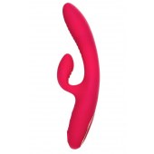 Ярко-розовый вибратор-кролик с вакуум-волновой стимуляцией Enila - 23 см. - JOS