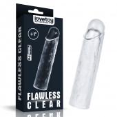 Прозрачная насадка-удлинитель Flawless Clear Penis Sleeve Add 1 - 15,5 см. - Lovetoy - в Вологде купить с доставкой