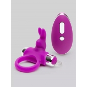 Лиловое виброкольцо с пультом ДУ Remote Control Cock Ring - Happy Rabbit - в Вологде купить с доставкой