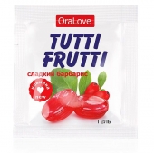 Гель-смазка Tutti-frutti со вкусом барбариса - 4 гр. - Биоритм - купить с доставкой в Вологде