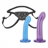 Страпон унисекс Beginners Strap-On с 2 насадками - 15 и 13 см. - Lux Fetish - купить с доставкой в Вологде