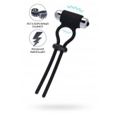 Черное эрекционное лассо на пенис Jat - A-toys - в Вологде купить с доставкой