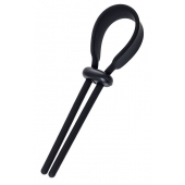 Черное эрекционное лассо на пенис Keb - A-toys - в Вологде купить с доставкой