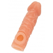 Телесная закрытая насадка с шершавой головкой Cock Sleeve Size M - 15,6 см. - KOKOS - в Вологде купить с доставкой