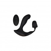 Черный вибромассажер простаты с эрекционным кольцом Strapped   Tapped - Zero Tolerance - в Вологде купить с доставкой