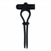 Черное эрекционное лассо с вибропулей Black Tie Affair - Zero Tolerance - в Вологде купить с доставкой