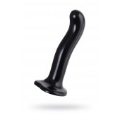 Черный стимулятор для пар P G-Spot Dildo Size M - 18 см. - Strap-on-me - в Вологде купить с доставкой