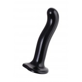 Черный стимулятор для пар P G-Spot Dildo Size M - 18 см. - Strap-on-me - в Вологде купить с доставкой