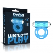 Голубое, светящееся в темноте эрекционное виброкольцо Lumino Play Vibrating Penis Ring - Lovetoy - в Вологде купить с доставкой