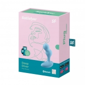 Голубой анальный вибростимулятор Deep Driver - 11,2 см. - Satisfyer - в Вологде купить с доставкой