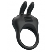 Черное эрекционное кольцо с вибрацией Davion - Baile - в Вологде купить с доставкой