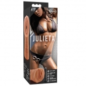 Мастурбатор-вагина цвета карамели Julieta с вибрацией - Blush Novelties - в Вологде купить с доставкой