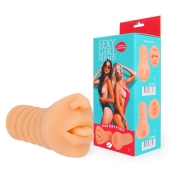 Телесный мастурбатор-ротик с высунутым язычком - Bior toys - в Вологде купить с доставкой