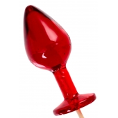 Красный леденец в форме малой анальной пробки со вкусом виски - Sosuчki - купить с доставкой в Вологде