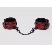 Красно-черные наручники Reversible Faux Leather Wrist Cuffs - Fifty Shades of Grey - купить с доставкой в Вологде