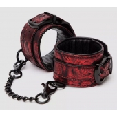 Красно-черные наручники Reversible Faux Leather Wrist Cuffs - Fifty Shades of Grey - купить с доставкой в Вологде