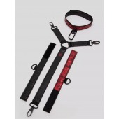 Ошейник с наручниками Reversible Faux Leather Collar and Wrist - Fifty Shades of Grey - купить с доставкой в Вологде