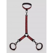 Ошейник с наручниками Reversible Faux Leather Collar and Wrist - Fifty Shades of Grey - купить с доставкой в Вологде