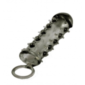 Дымчатая стимулирующая насадка с закрытой головкой SAMURAI PENIS SLEEVE BLACK - 14,5 см. - NMC - в Вологде купить с доставкой