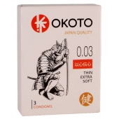 Тонкие презервативы OKOTO Thin Extra Soft - 3 шт. - Sitabella - купить с доставкой в Вологде