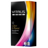 Цветные ароматизированные презервативы VITALIS PREMIUM color   flavor - 12 шт. - Vitalis - купить с доставкой в Вологде