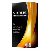 Ребристые презервативы VITALIS PREMIUM ribbed - 12 шт. - Vitalis - купить с доставкой в Вологде