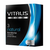 Классические презервативы VITALIS PREMIUM natural - 3 шт. - Vitalis - купить с доставкой в Вологде