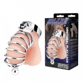 Серебристая клетка для члена Urethral Play Cage - BlueLine - купить с доставкой в Вологде
