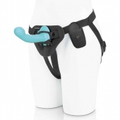 Голубая изогнутая насадка 6in Remote Control Ripple P-Spot G-Spot на черных трусиках - 16 см. - Pegasus - купить с доставкой в Вологде