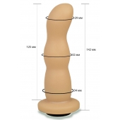 Телесная рельефная насадка Harness - 14,2 см. - LOVETOY (А-Полимер) - купить с доставкой в Вологде