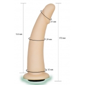 Телесная гладкая насадка-фаллоимитатор Harness - 17 см. - LOVETOY (А-Полимер) - купить с доставкой в Вологде