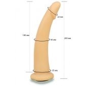 Телесная гладкая насадка-фаллоимитатор Harness - 20 см. - LOVETOY (А-Полимер) - купить с доставкой в Вологде