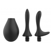 Черный анальный душ Nexus Anal Douche Set с 2 сменными насадками - Nexus Range - купить с доставкой в Вологде
