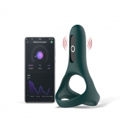 Изумрудное виброкольцо Magic Motion Rise с подхватом мошонки - Magic Motion - в Вологде купить с доставкой
