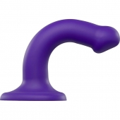 Фиолетовый фаллоимитатор-насадка Strap-On-Me Dildo Dual Density size S - 17 см. - Strap-on-me - купить с доставкой в Вологде