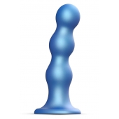 Голубая насадка Strap-On-Me Dildo Plug Balls size L - Strap-on-me - купить с доставкой в Вологде