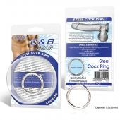 Стальное эрекционное кольцо STEEL COCK RING - 3.5 см. - BlueLine - в Вологде купить с доставкой