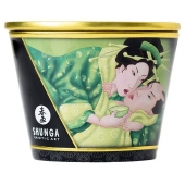 Массажная свеча Exotic Green Tea с ароматом зелёного чая - 170 мл. - Shunga - купить с доставкой в Вологде