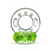 Зеленое эрекционное виброкольцо Arouser Vibrating C-Ring - Blush Novelties - в Вологде купить с доставкой