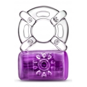 Фиолетовое эрекционное виброкольцо One Night Stand Vibrating C-Ring - Blush Novelties - в Вологде купить с доставкой