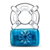 Синее эрекционное виброкольцо One Night Stand Vibrating C-Ring - Blush Novelties - в Вологде купить с доставкой