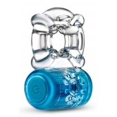 Синее эрекционное виброкольцо One Night Stand Vibrating C-Ring - Blush Novelties - в Вологде купить с доставкой